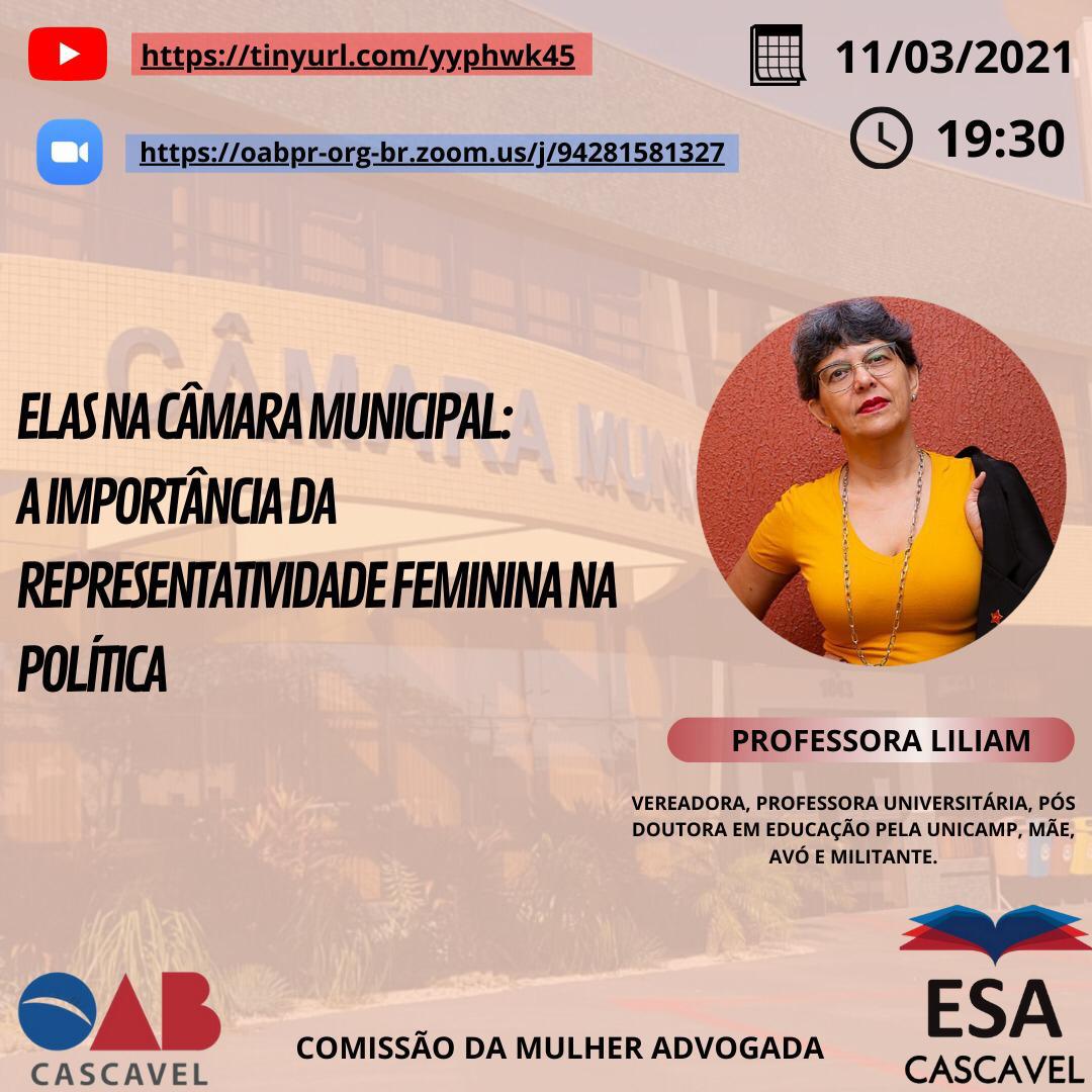 ELAS NA CÂMARA MUNICIPAL: A IMPORTÂNCIA DA REPRESENTATIVIDADE FEMININA NA POLÍTICA